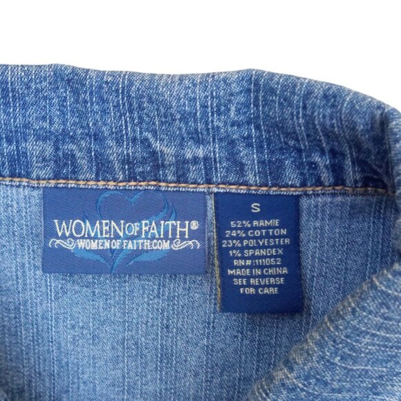 Women of faith denim jacket sz S - Picture 4 of 13